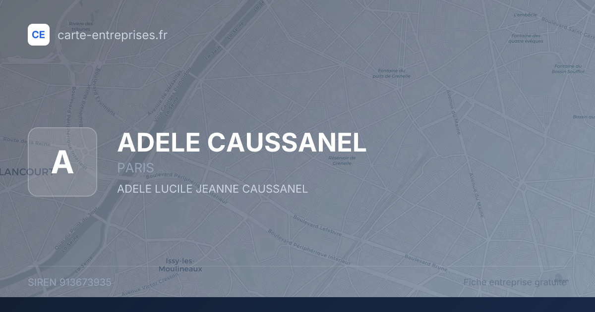 ADELE CAUSSANEL — 913673935 — fiche entreprise