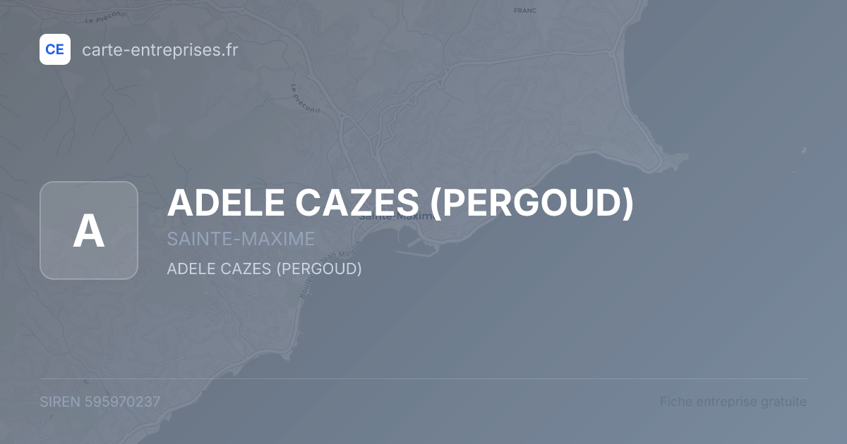 ADELE CAZES (PERGOUD) — 595970237 — fiche entreprise