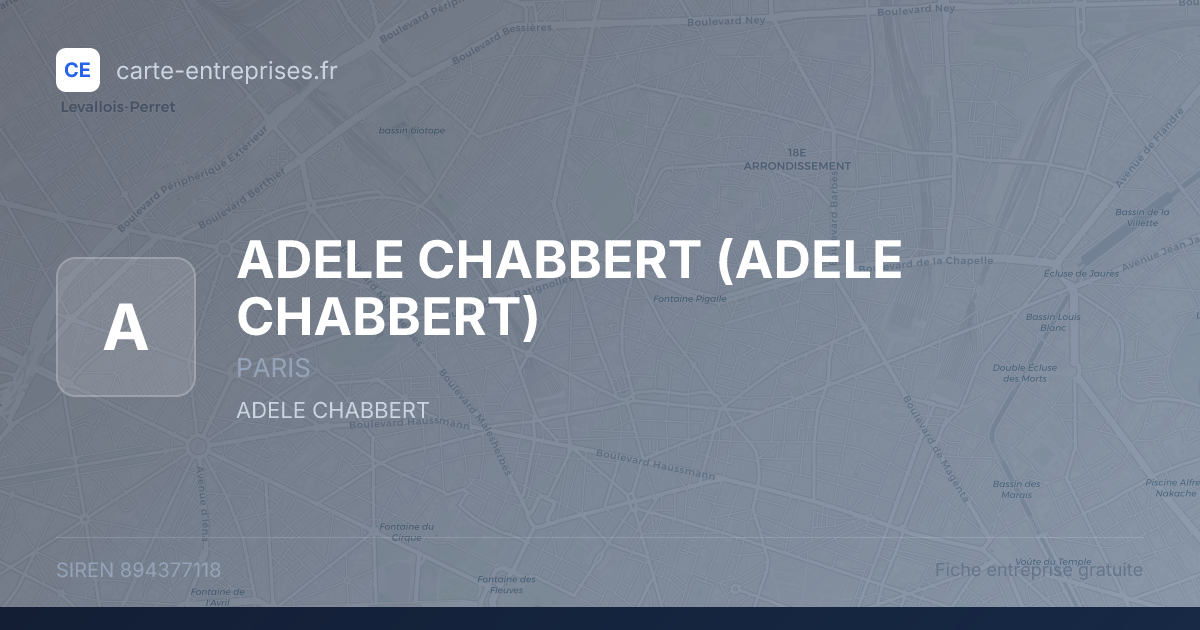 ADELE CHABBERT — 894377118 — fiche entreprise
