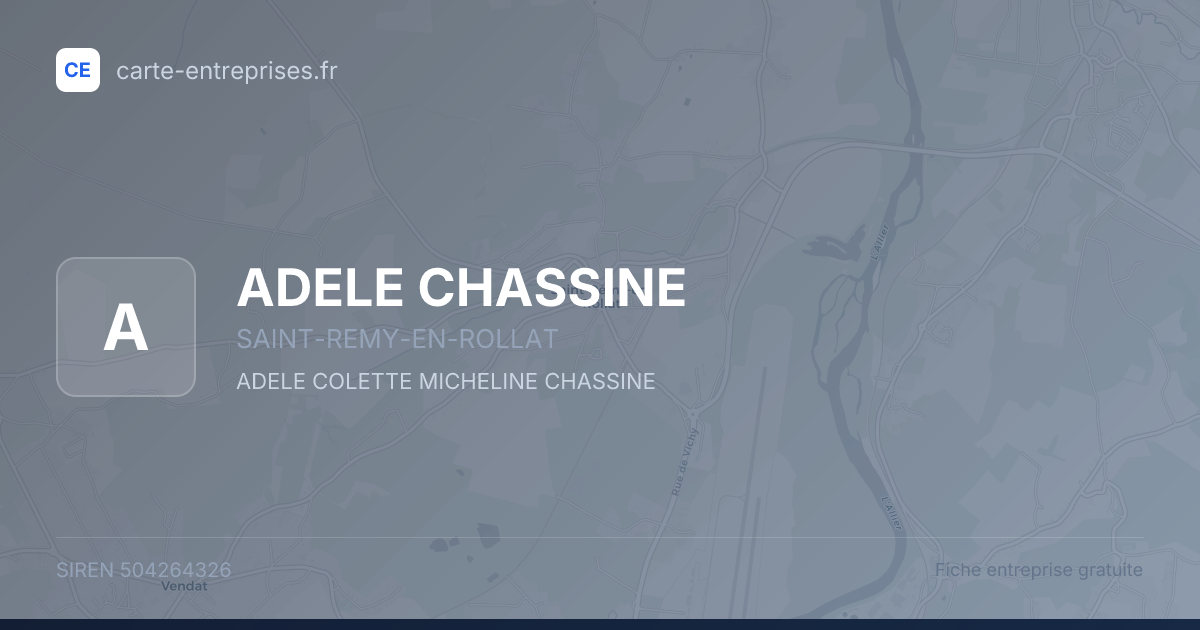 ADELE CHASSINE — 504264326 — fiche entreprise