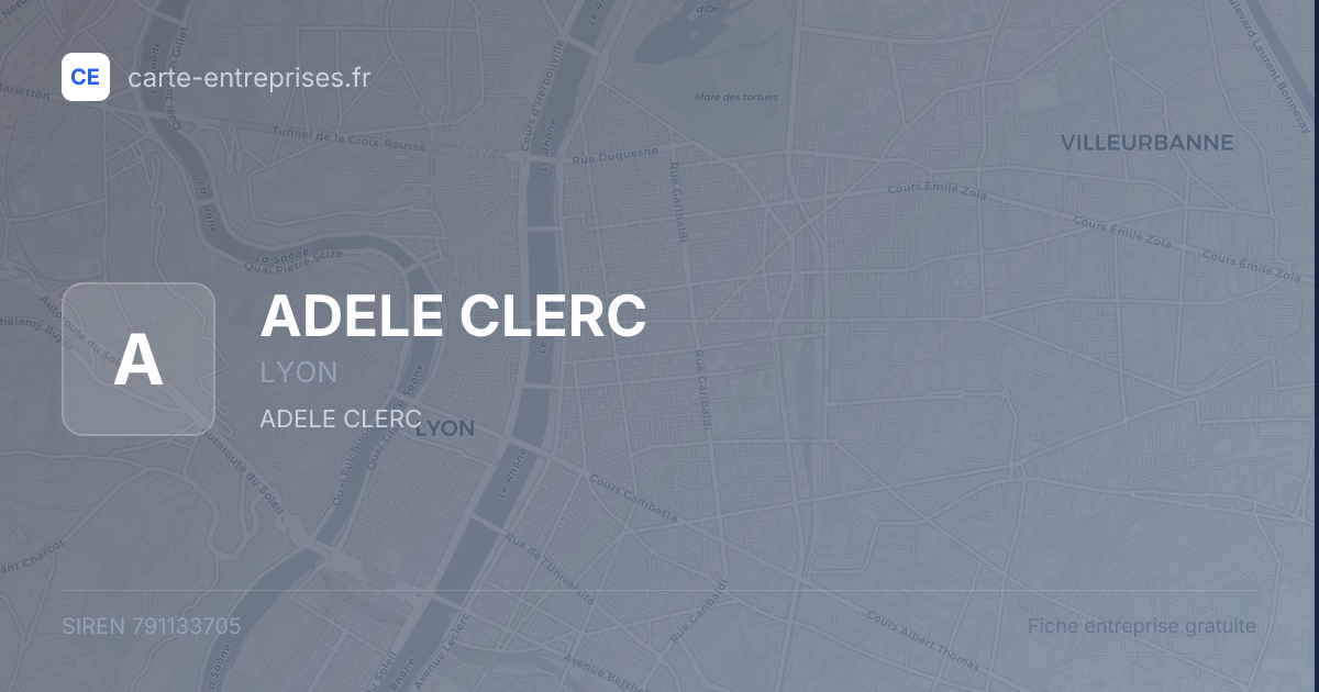 ADELE CLERC — 791133705 — fiche entreprise