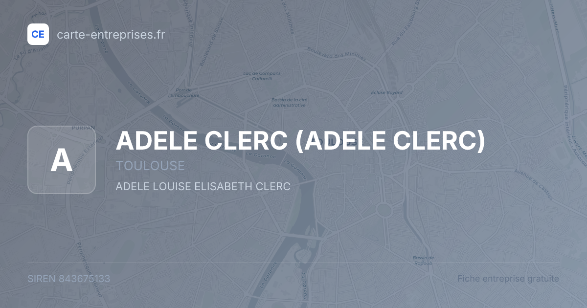 ADELE CLERC — 843675133 — fiche entreprise