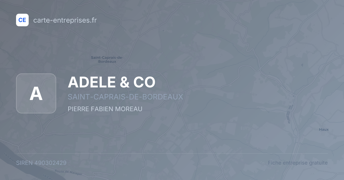 ADELE & CO — 490302429 — fiche entreprise
