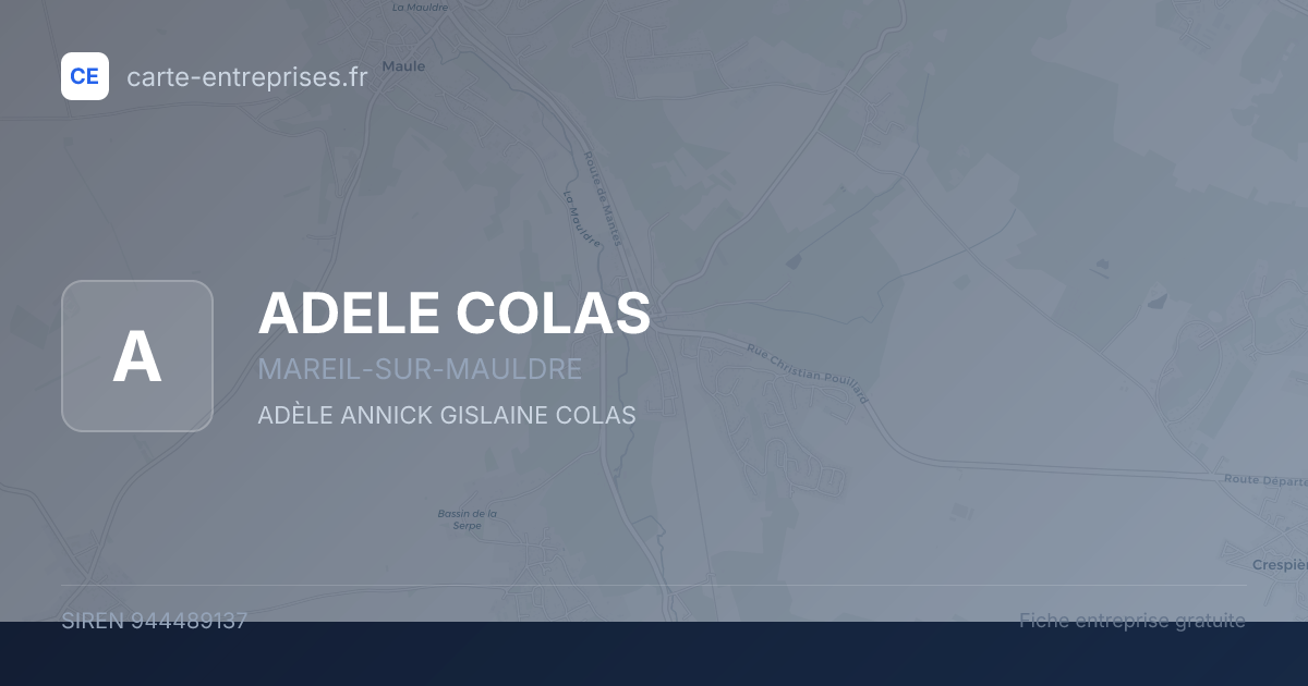 ADELE COLAS — 944489137 — fiche entreprise