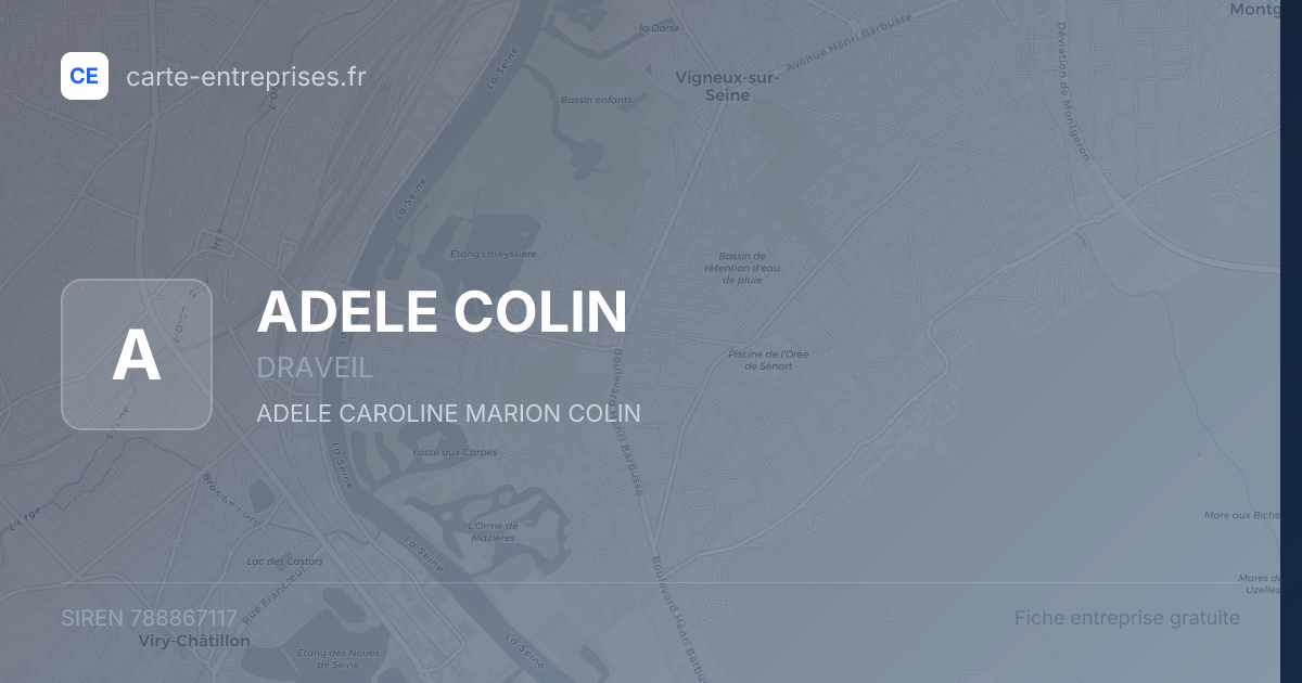 ADELE COLIN — 788867117 — fiche entreprise