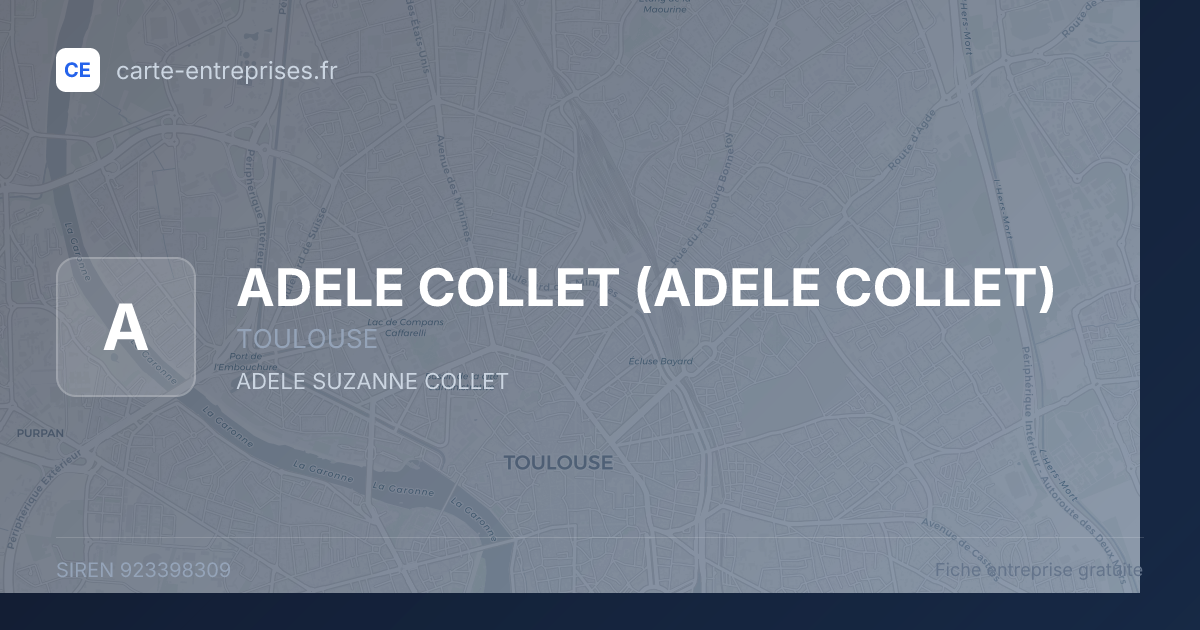 ADELE COLLET — 923398309 — fiche entreprise