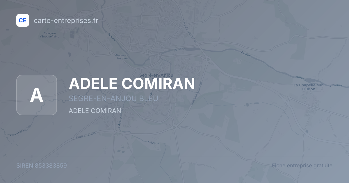 ADELE COMIRAN — 853383859 — fiche entreprise