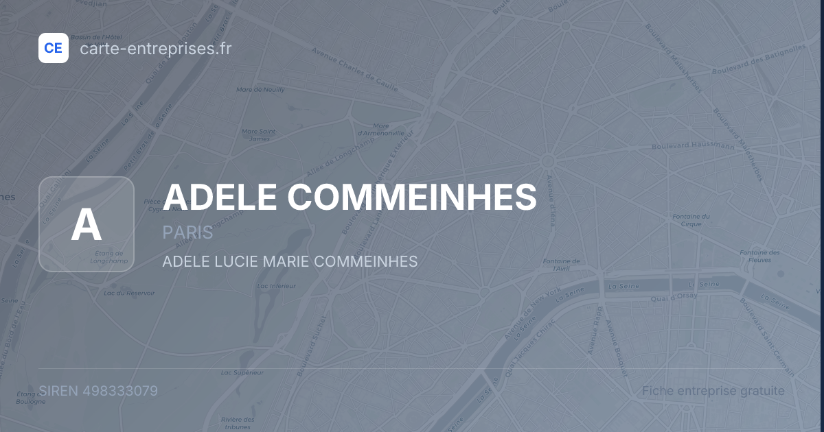 ADELE COMMEINHES — 498333079 — fiche entreprise