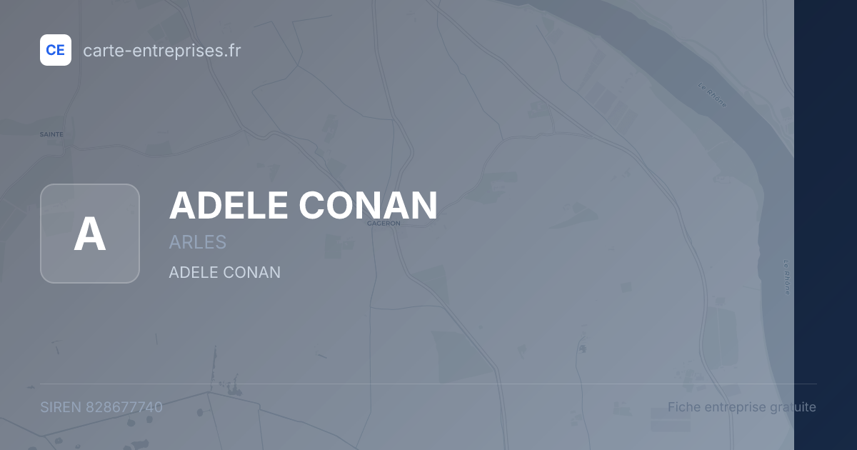 ADELE CONAN — 828677740 — fiche entreprise