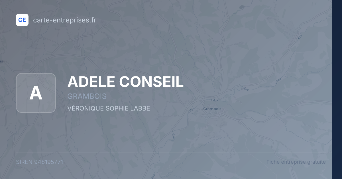 ADELE CONSEIL — 948195771 — fiche entreprise