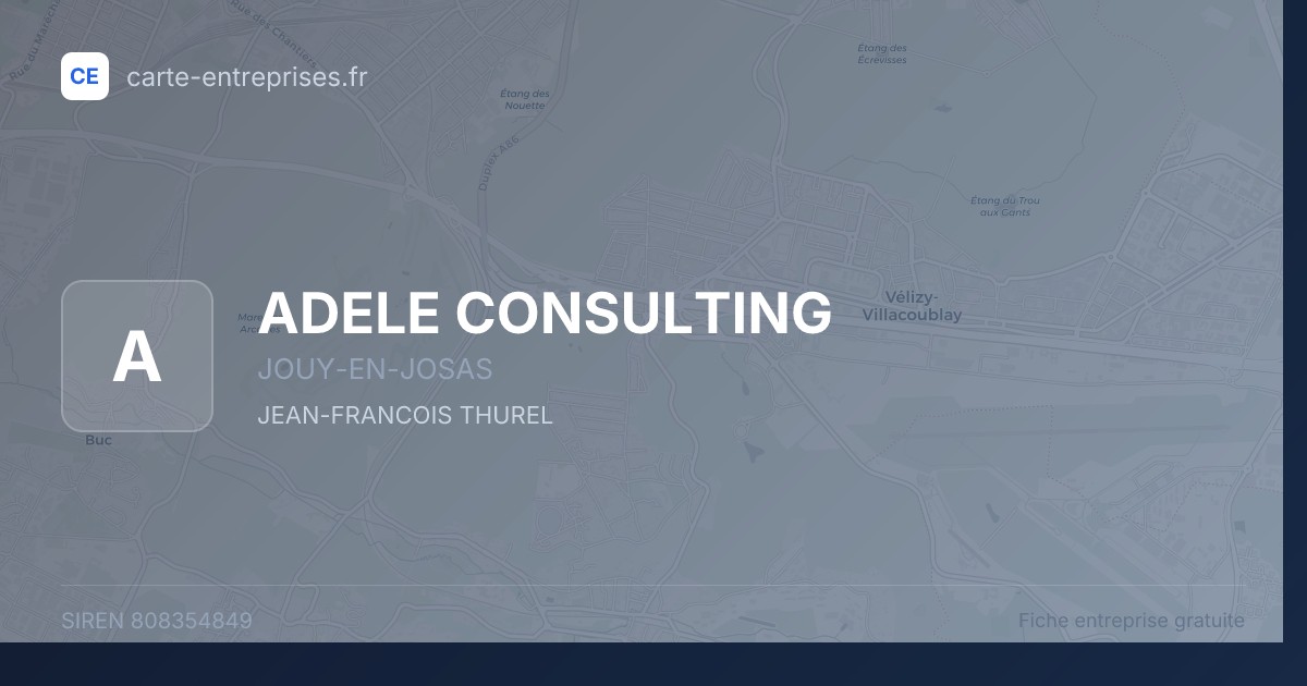 ADELE CONSULTING — 808354849 — fiche entreprise