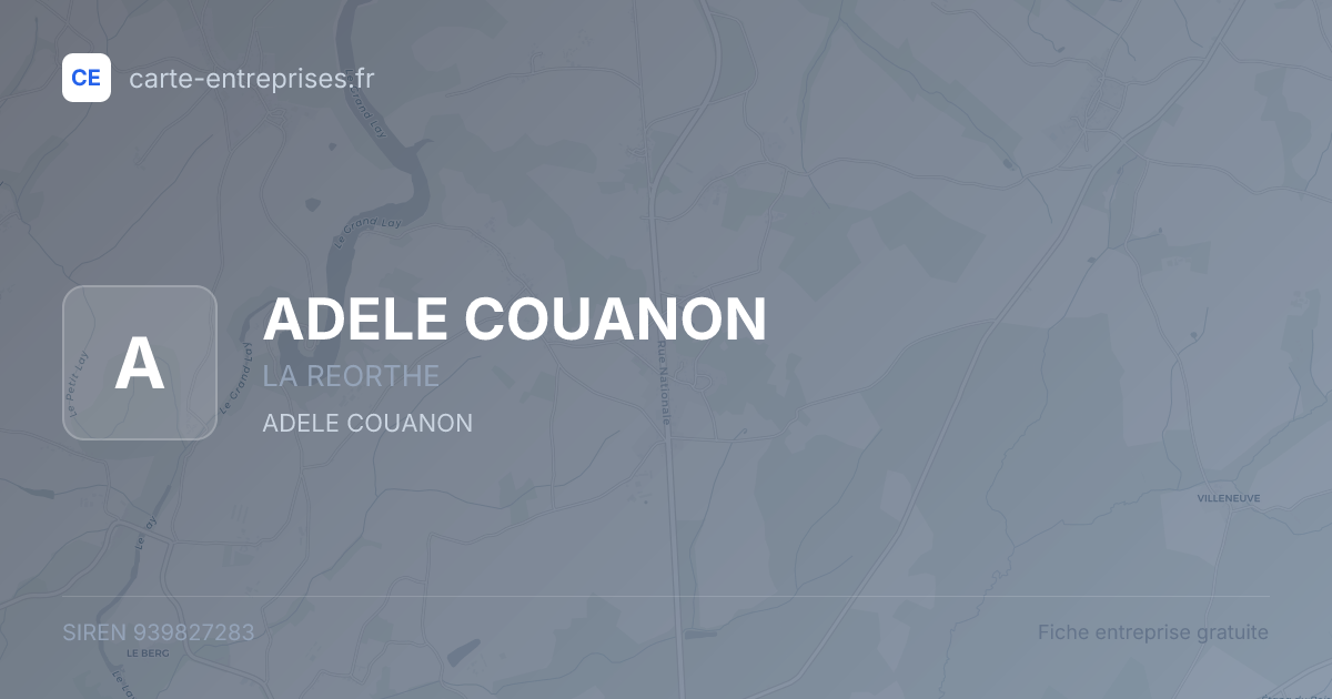 ADELE COUANON — 939827283 — fiche entreprise