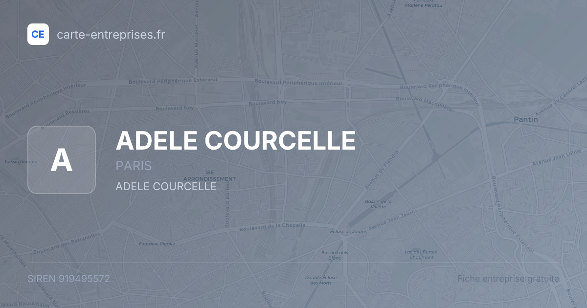 ADELE COURCELLE — 919495572 — fiche entreprise