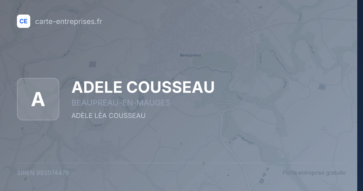 ADELE COUSSEAU — 992074476 — fiche entreprise