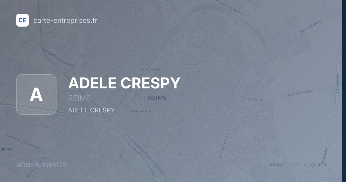 ADELE CRESPY — 903866770 — fiche entreprise