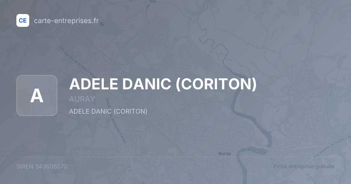 ADELE DANIC (CORITON) — 343606570 — fiche entreprise