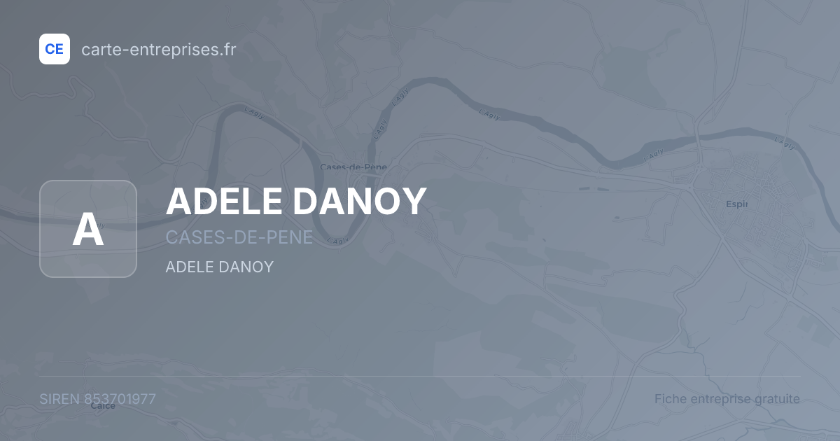 ADELE DANOY — 853701977 — fiche entreprise