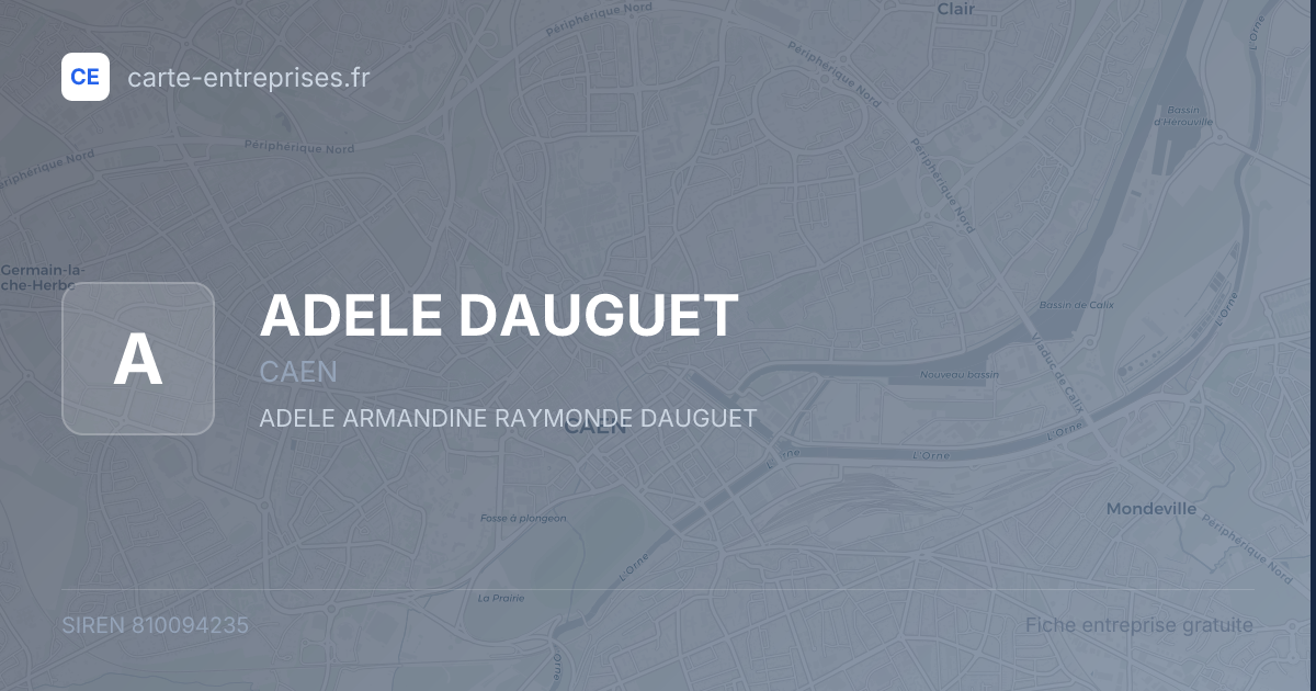ADELE DAUGUET — 810094235 — fiche entreprise