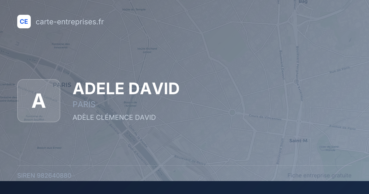 ADELE DAVID — 982640880 — fiche entreprise