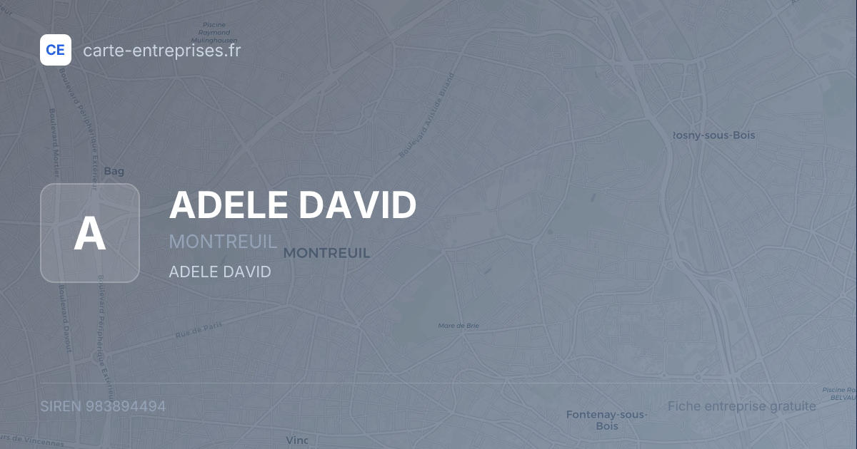 ADELE DAVID — 983894494 — fiche entreprise