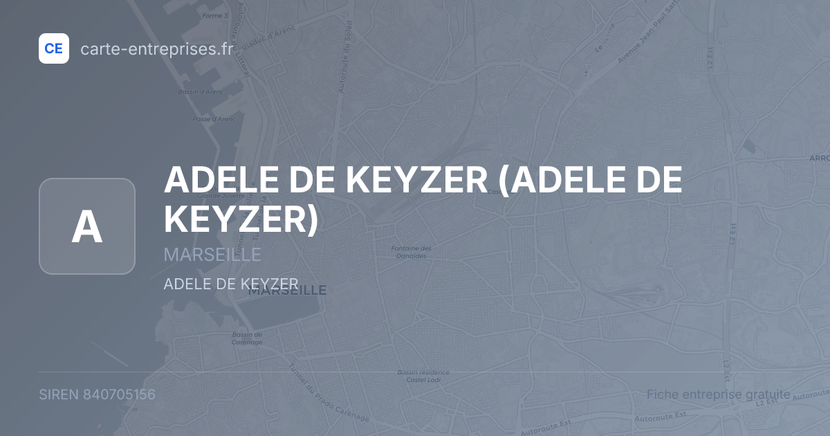 ADELE DE KEYZER — 840705156 — fiche entreprise
