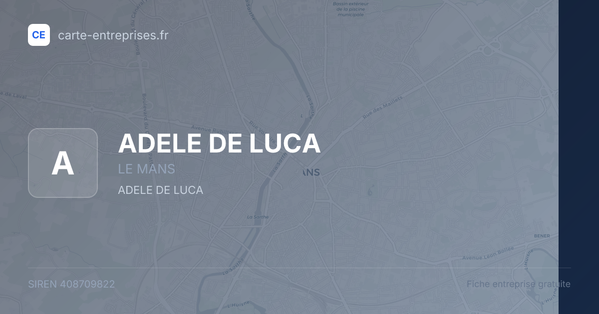 ADELE DE LUCA — 408709822 — fiche entreprise