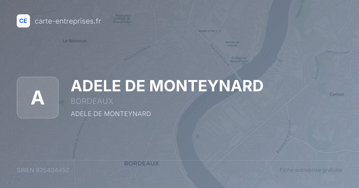ADELE DE MONTEYNARD — 825404452 — fiche entreprise