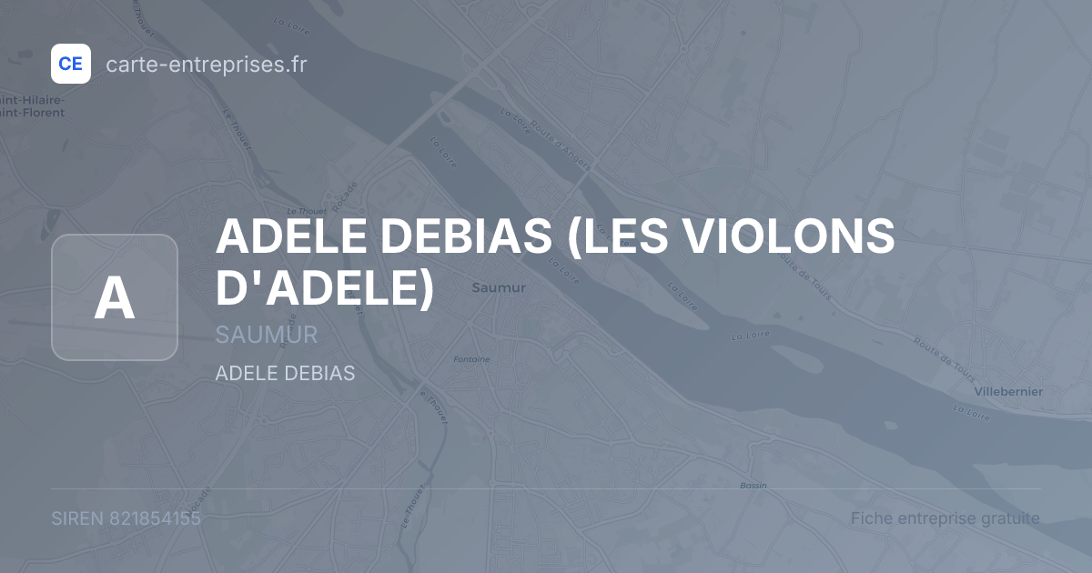 ADELE DEBIAS (LES VIOLONS D'ADELE) — 821854155 — fiche entreprise