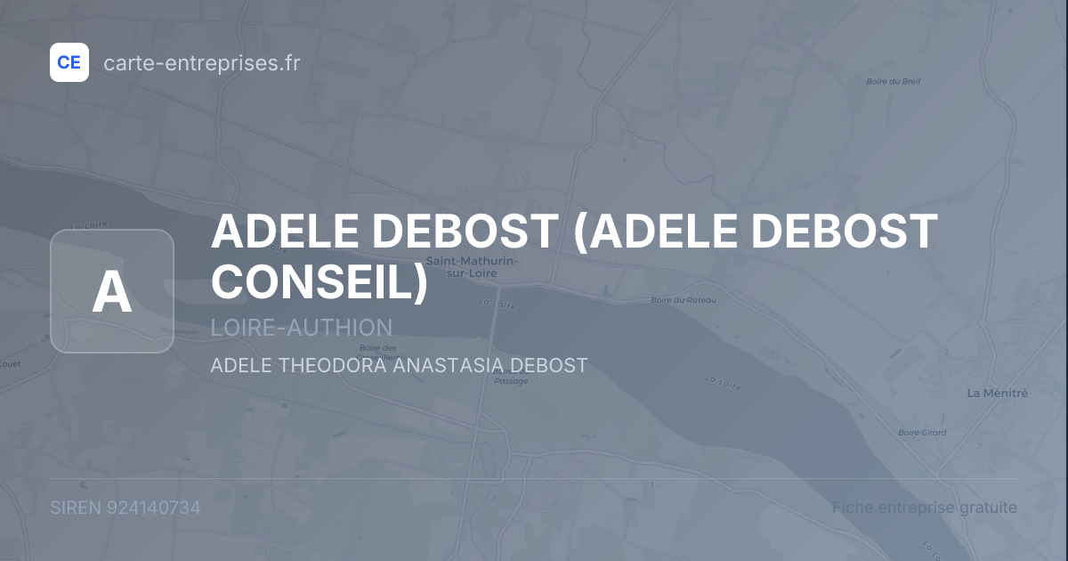 ADELE DEBOST (ADELE DEBOST CONSEIL) — 924140734 — fiche entreprise