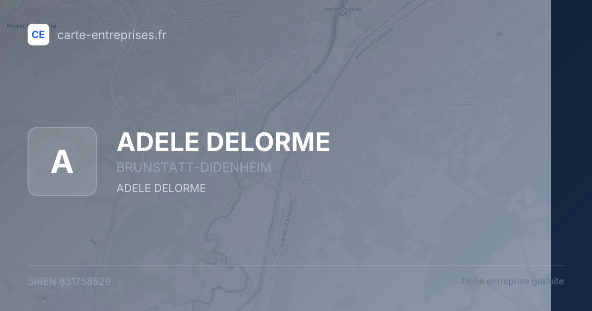 ADELE DELORME — 831758529 — fiche entreprise