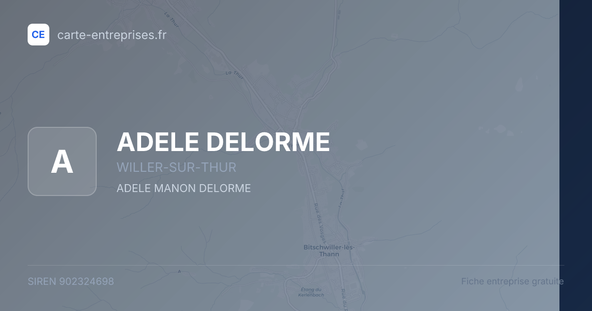ADELE DELORME — 902324698 — fiche entreprise