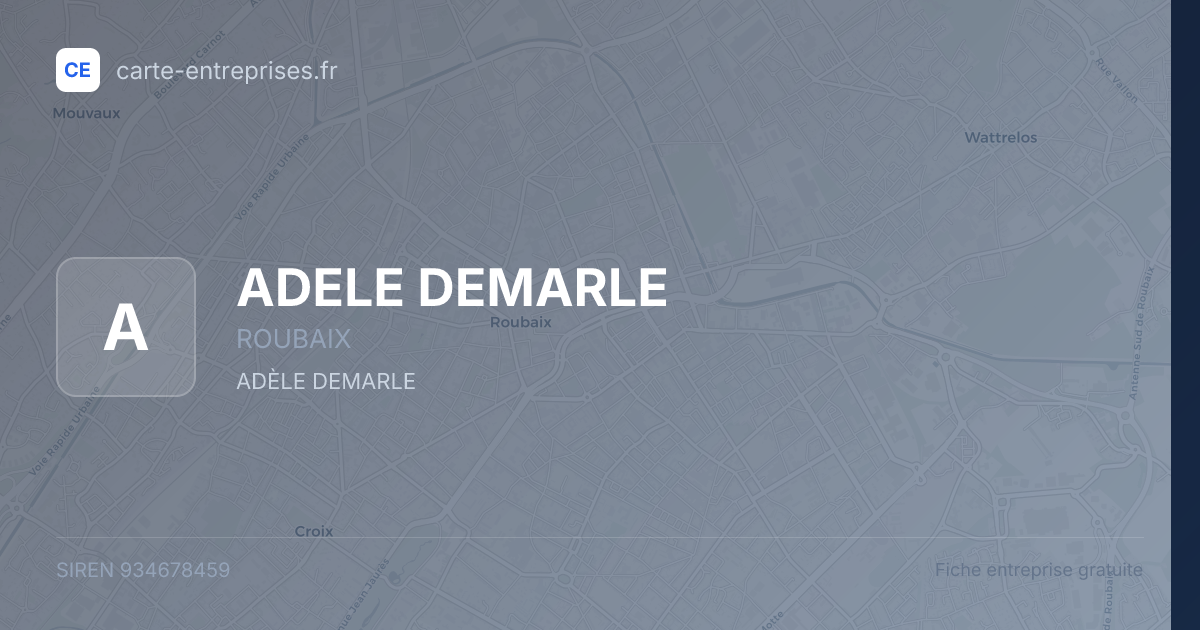 ADELE DEMARLE — 934678459 — fiche entreprise