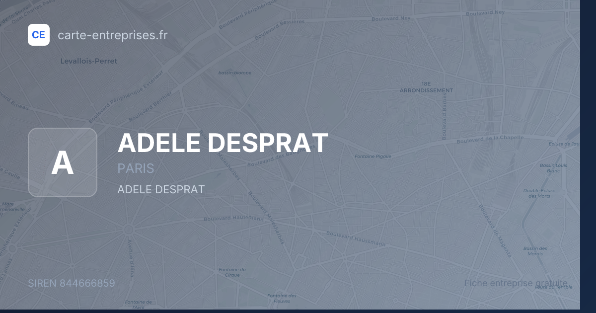 ADELE DESPRAT — 844666859 — fiche entreprise