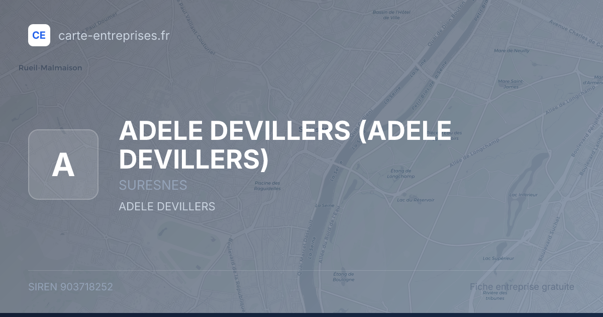 ADELE DEVILLERS — 903718252 — fiche entreprise
