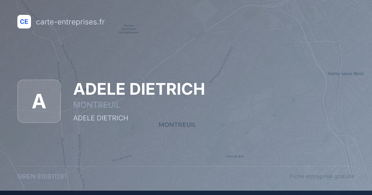 ADELE DIETRICH — 810811281 — fiche entreprise