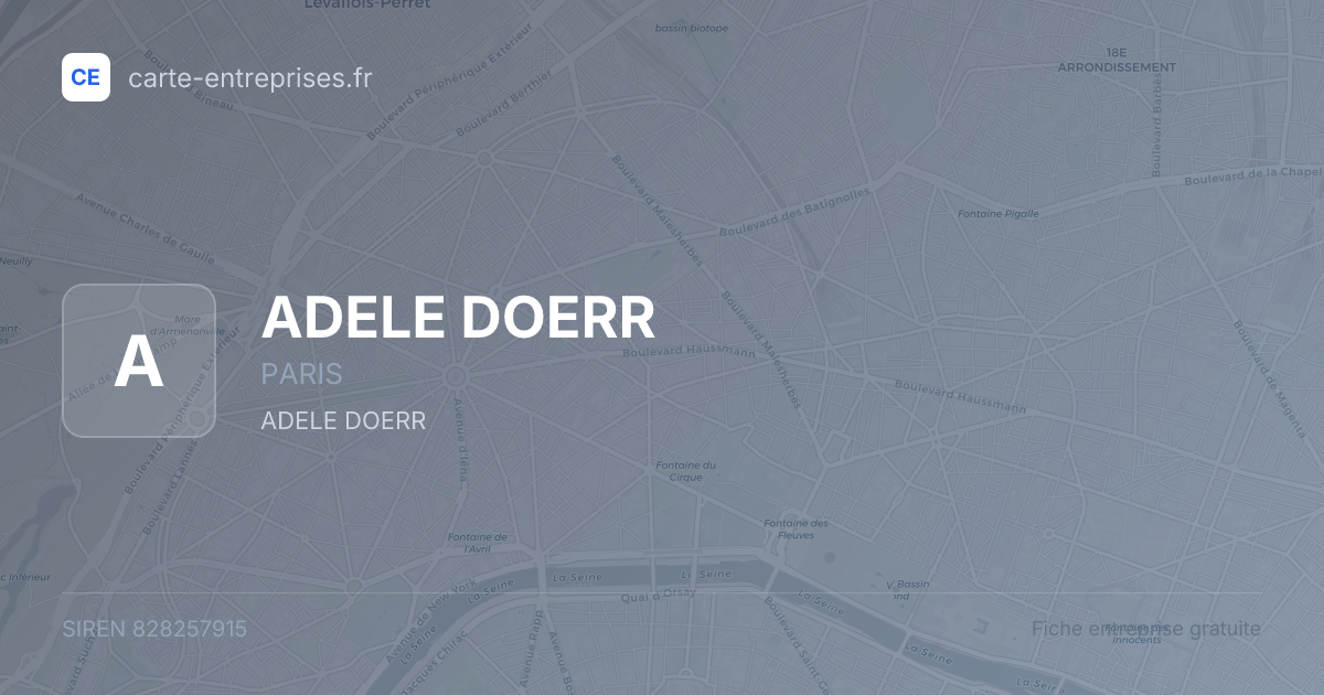 ADELE DOERR — 828257915 — fiche entreprise