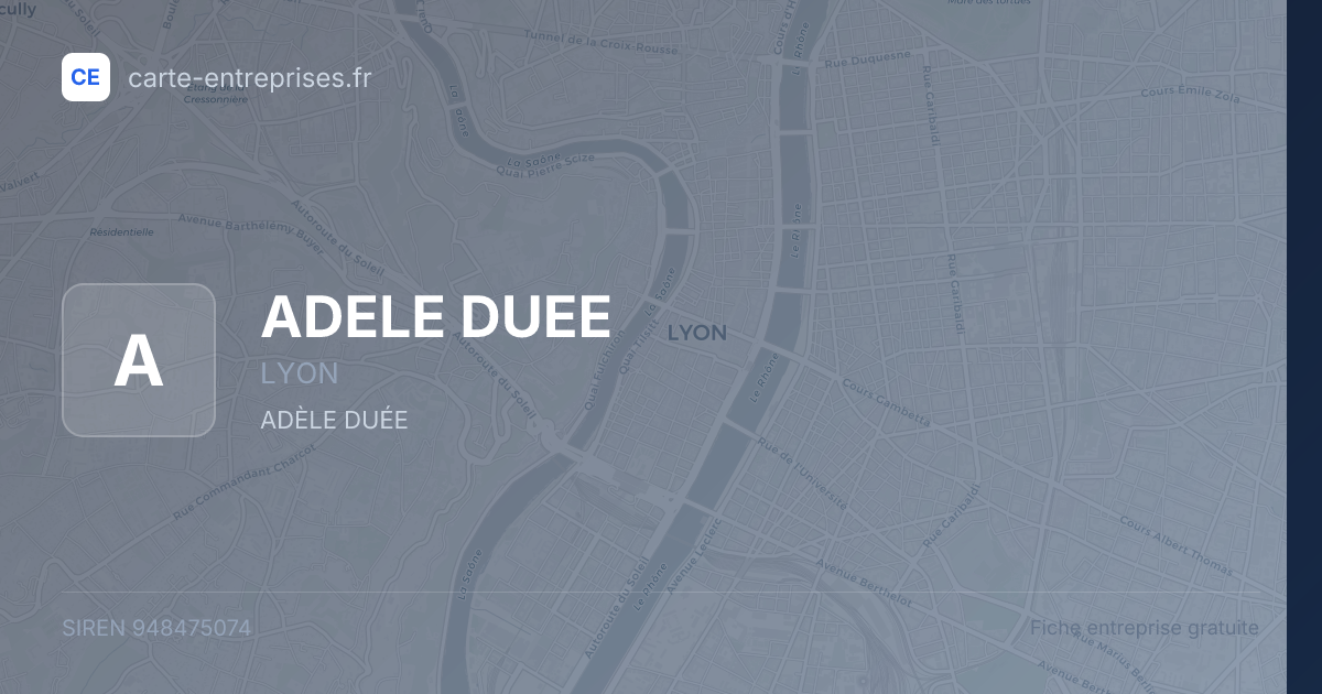 ADELE DUEE — 948475074 — fiche entreprise
