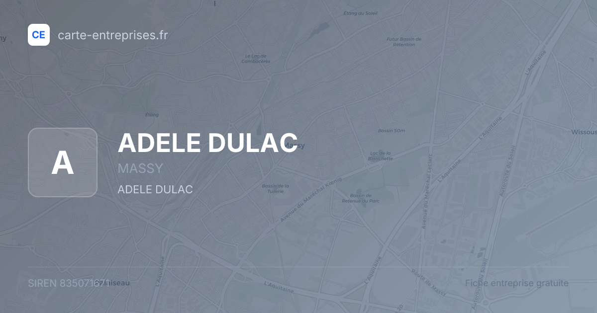 ADELE DULAC — 835071671 — fiche entreprise