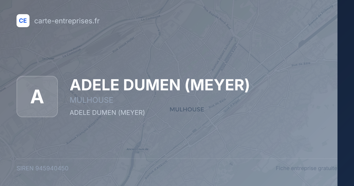 ADELE DUMEN (MEYER) — 945940450 — fiche entreprise
