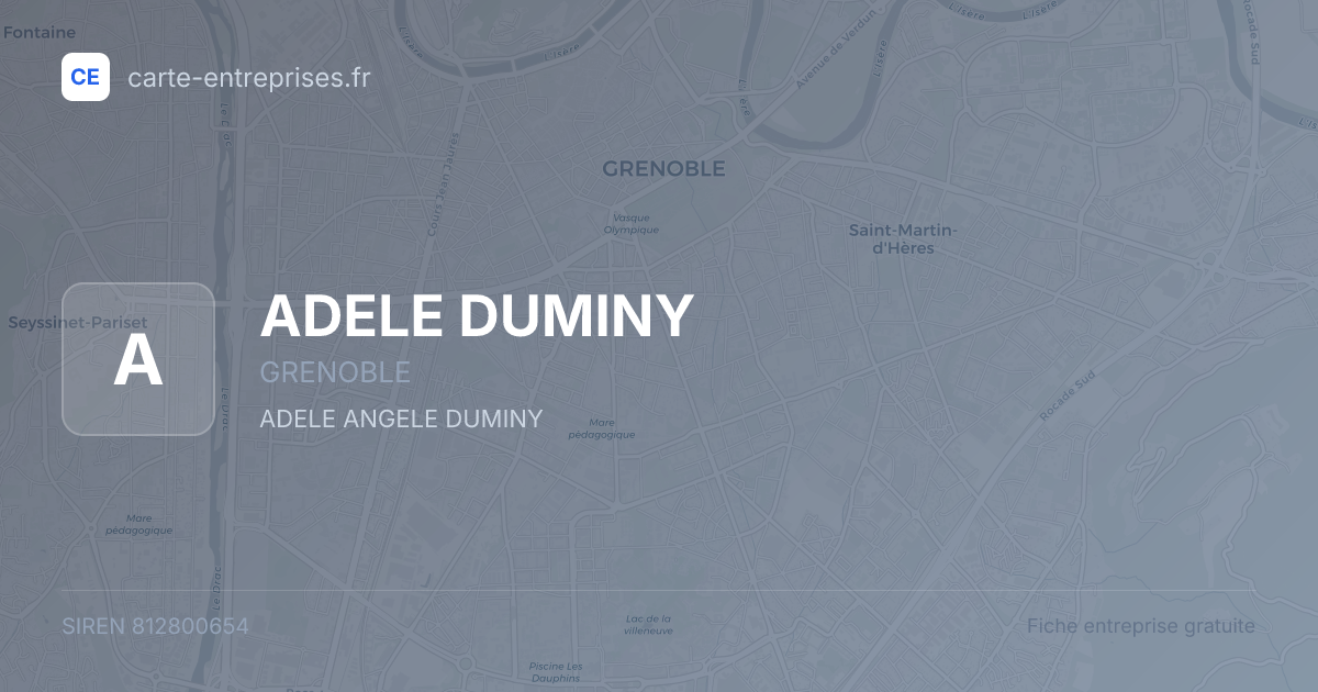 ADELE DUMINY — 812800654 — fiche entreprise