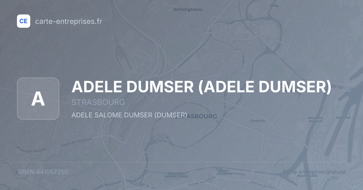 ADELE DUMSER — 841057250 — fiche entreprise