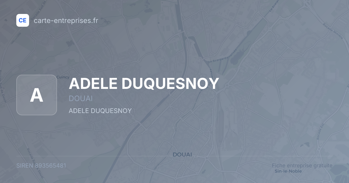 ADELE DUQUESNOY — 893565481 — fiche entreprise
