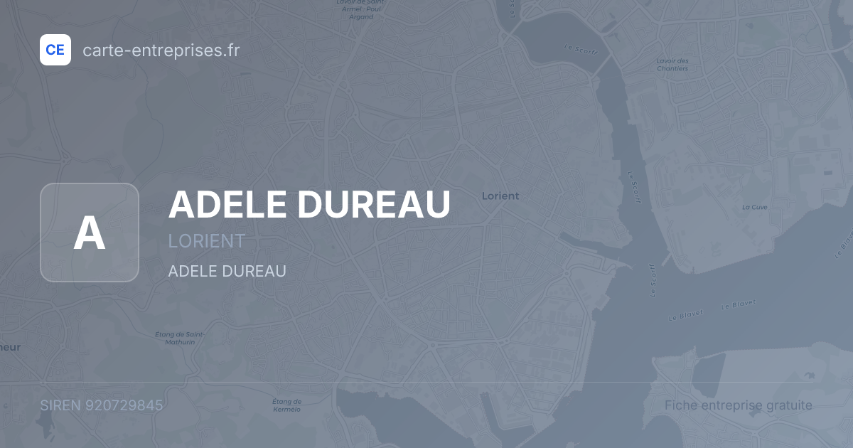 ADELE DUREAU — 920729845 — fiche entreprise