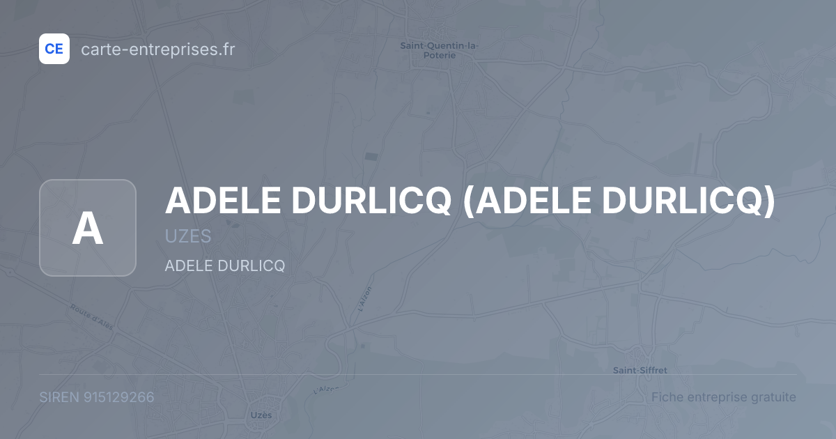 ADELE DURLICQ — 915129266 — fiche entreprise