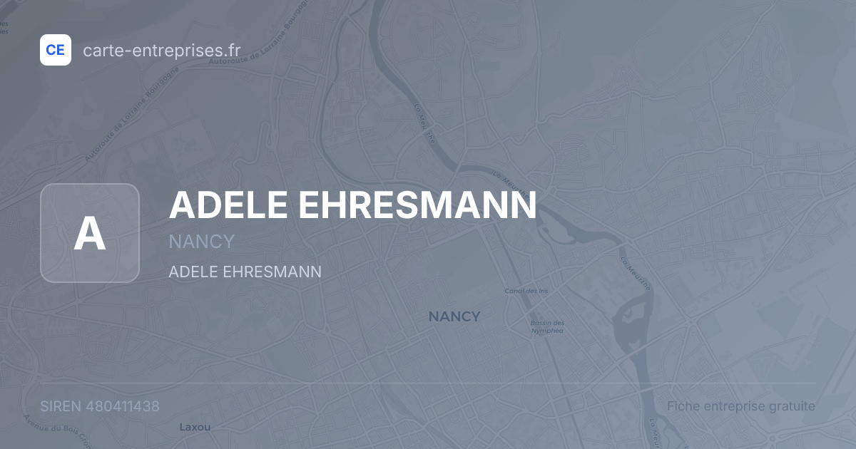 ADELE EHRESMANN — 480411438 — fiche entreprise