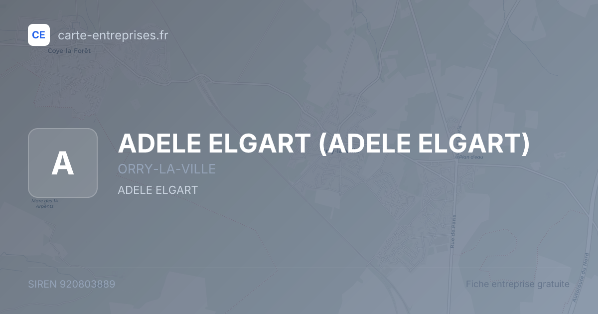 ADELE ELGART — 920803889 — fiche entreprise