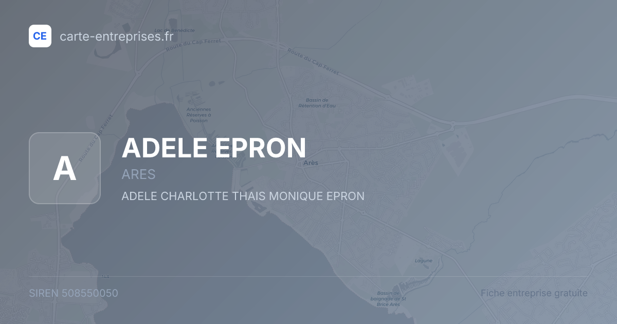 ADELE EPRON — 508550050 — fiche entreprise