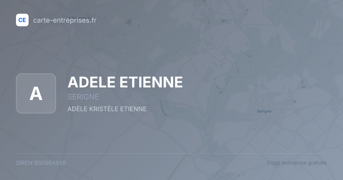 ADELE ETIENNE — 950964858 — fiche entreprise