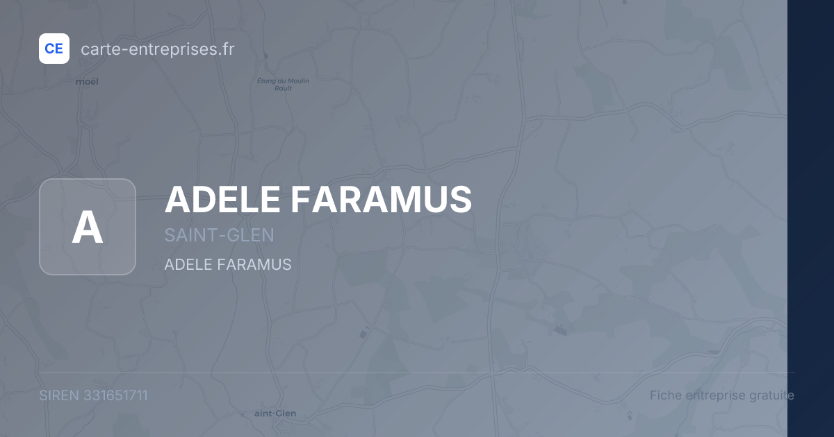 ADELE FARAMUS — 331651711 — fiche entreprise