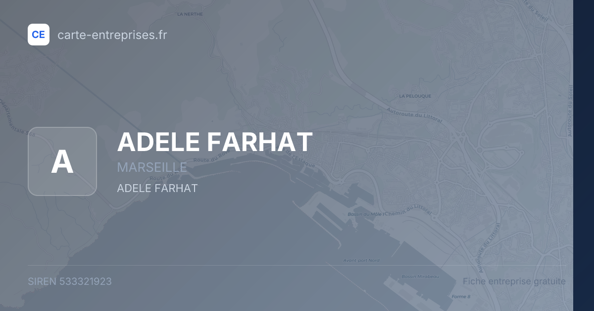 ADELE FARHAT — 533321923 — fiche entreprise